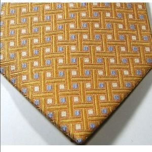 YSL YVES SAINT LAURENT Rich Gold Yellow  Tie Silk